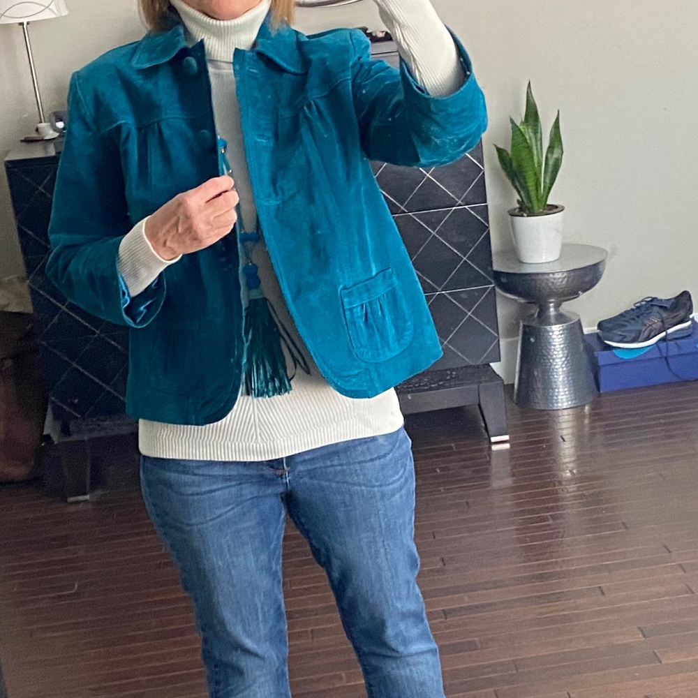 GUC Chicos (S/4) Blue Suede Jacket (Size 0)